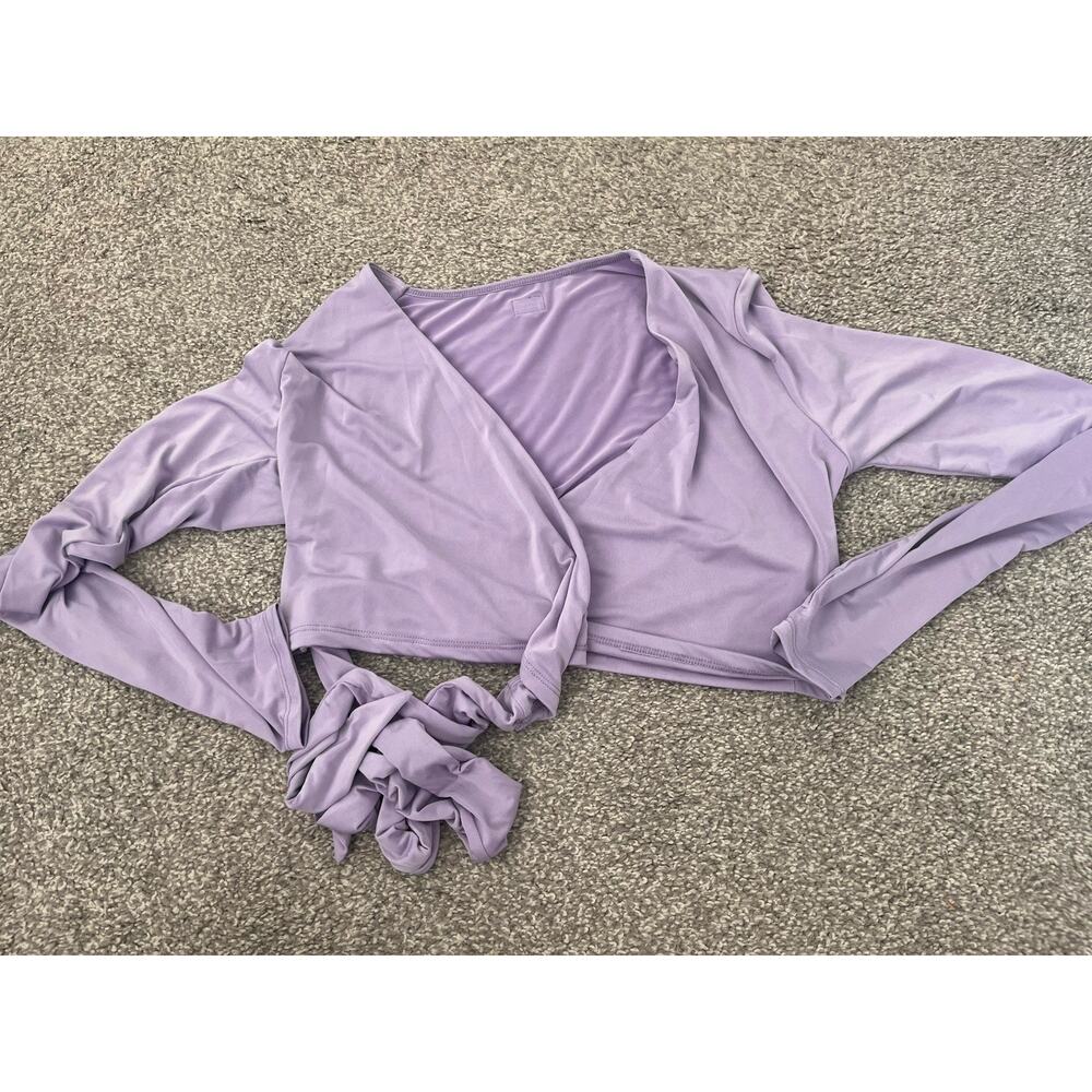 Tiger Friday Lavender Long Sleeve NWOT Adult Large Ballet Wrap Cardigan LL
